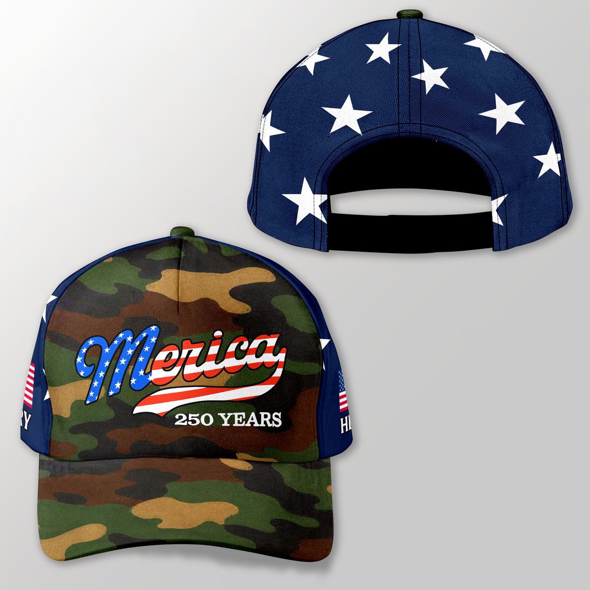 Custom Name USA Patriotic Merica 250 Years Classic Cap HO82 902856