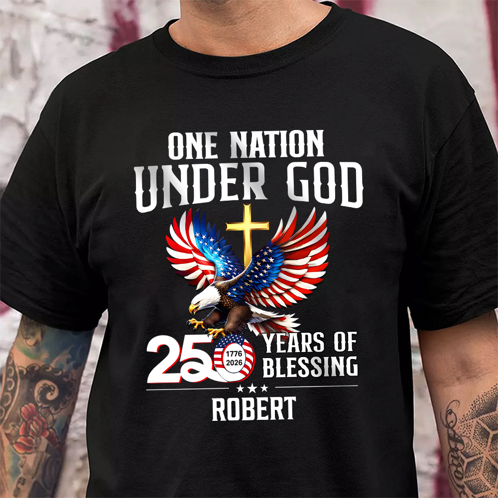 Custom Name 250 Years of Blessing America Dark Shirt LM32 899107