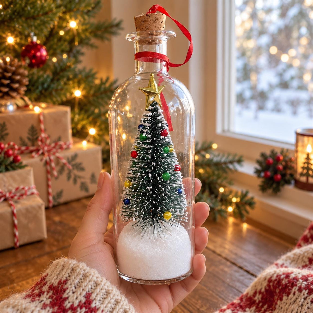 Recordable Voice Message Christmas Bottle Tree Ornament, Keepsake for Family LM32 670073