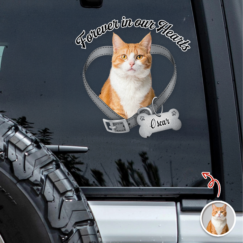 Custom Photo Forever In My Heart Memorial Car Window Decal Sticker CH07 910494