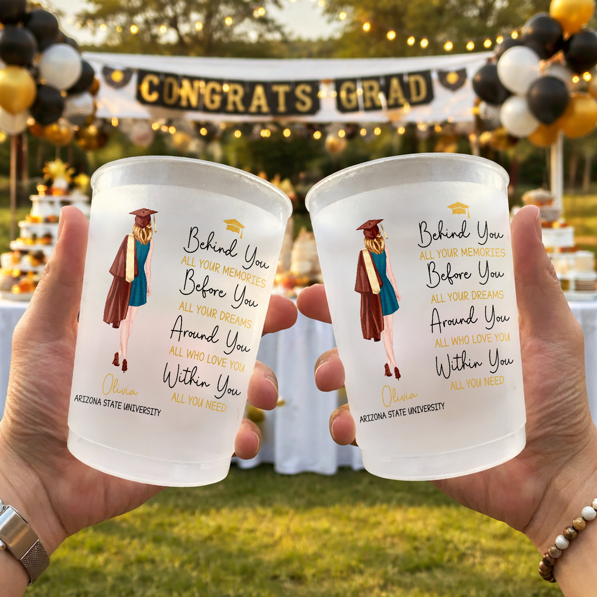 Personalized Behind You All Memories Graduation Cups For Party HO82 902178