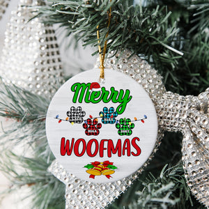Merry Woofmas Christmas Ceramic Ornament TH10 891375