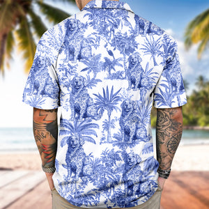 Custom Dog Breeds Chinoiserie Toile De Jouy Style Personalized Hawaiian Shirt HA75 892544