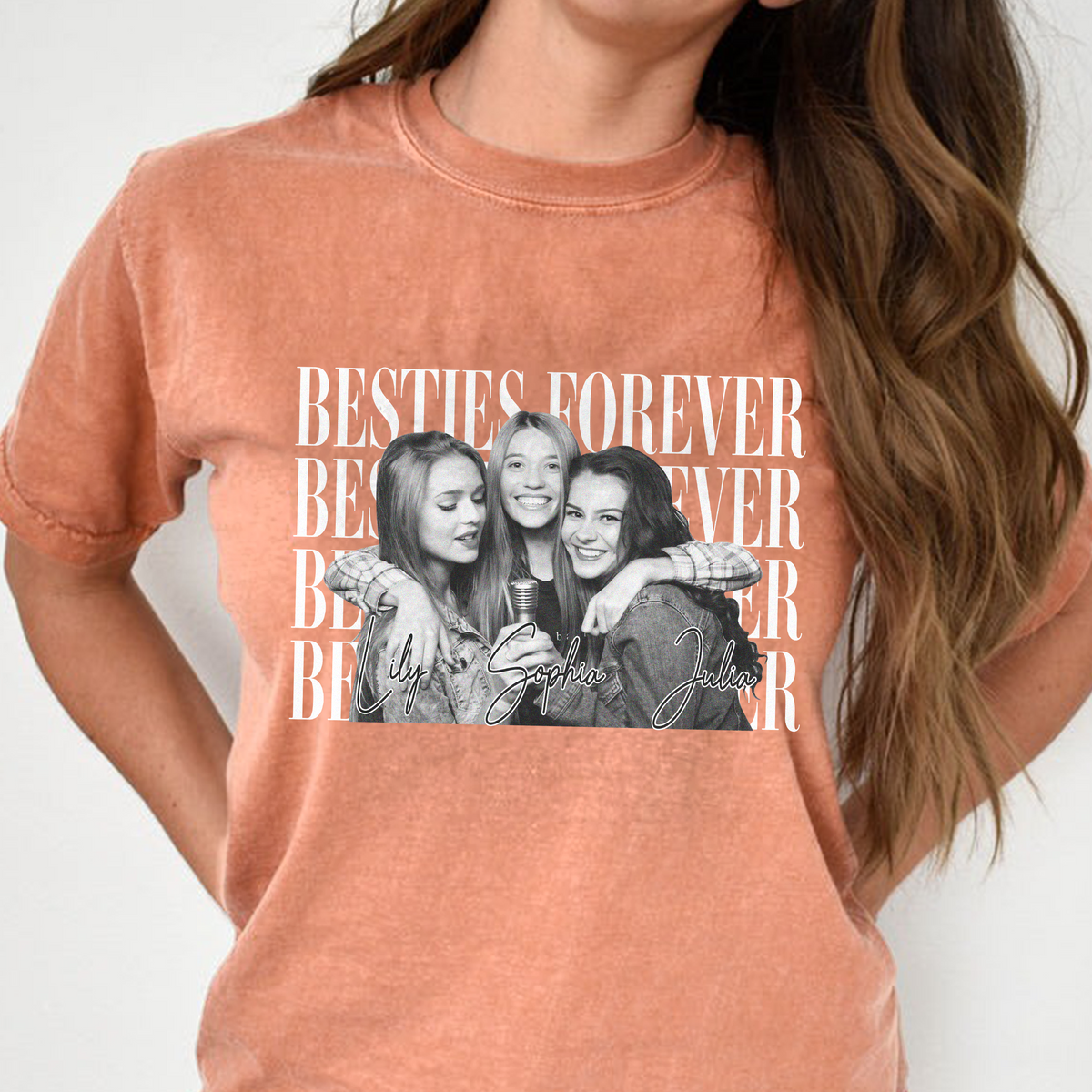 Personalized Vintage Photo Besties Forever Comfort Shirt HA75 921464