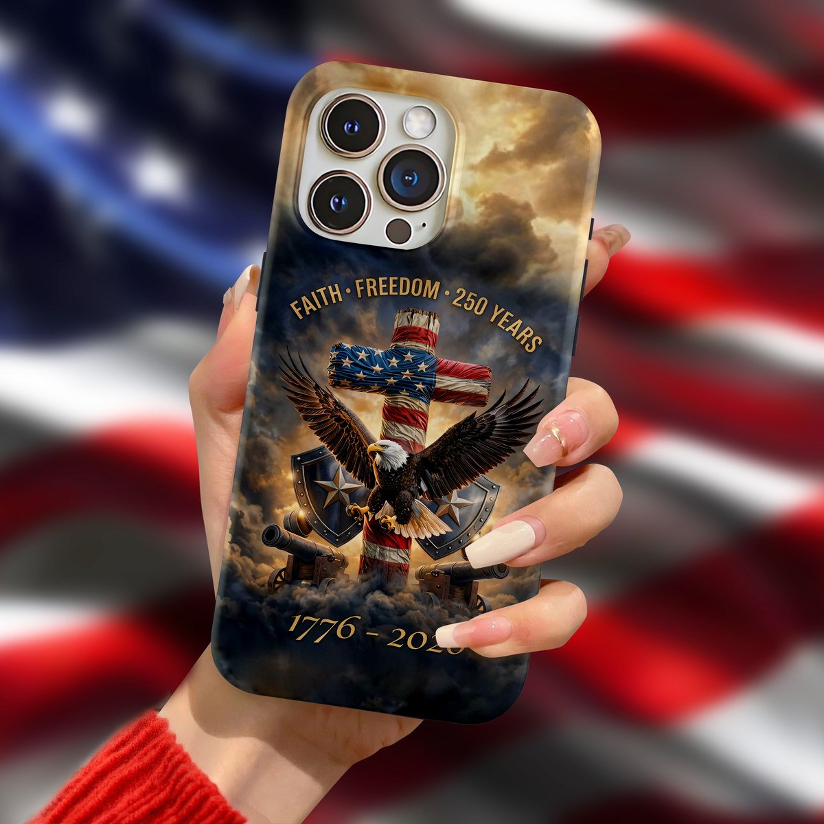 250 Years of Freedom 1776 - 2026 Eagle Patriotic Phone Case HA75 920316