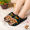 Custom Photo Dog Cat Christmas Lights Slippers Unique Funny Gift HA75 897482