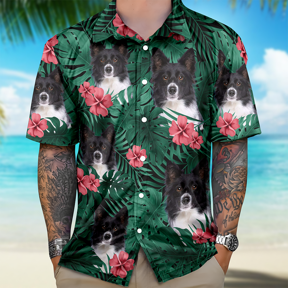 Custom Dog Photo Flower Tropical Hawaiian Shirt TH10 892903