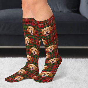 Custom Dog Photo Fluffy Socks Gift for Dog Lovers CH07 896274