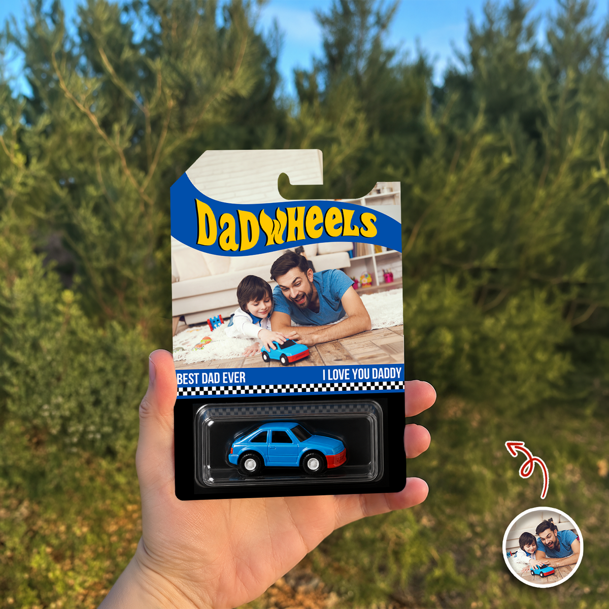 Custom Photo Best Dad Ever Wheels Package, Customized Dadwheels CH07 911658