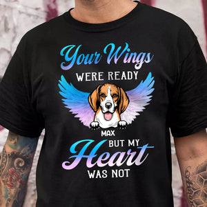 Custom Photo Dog Cat In Heaven Dark Shirt, Memorial Gift For Dog Lovers, Cat Lovers CH07 896336