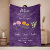 Personalized Flower Birth Month A Big Hug From Us To Mom Gift Blanket LM32 899699