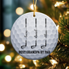 Custom Name Best Grandpa By Par Ceramic Ornament, Personalized Golf Gift For Grandpa HO82 903624