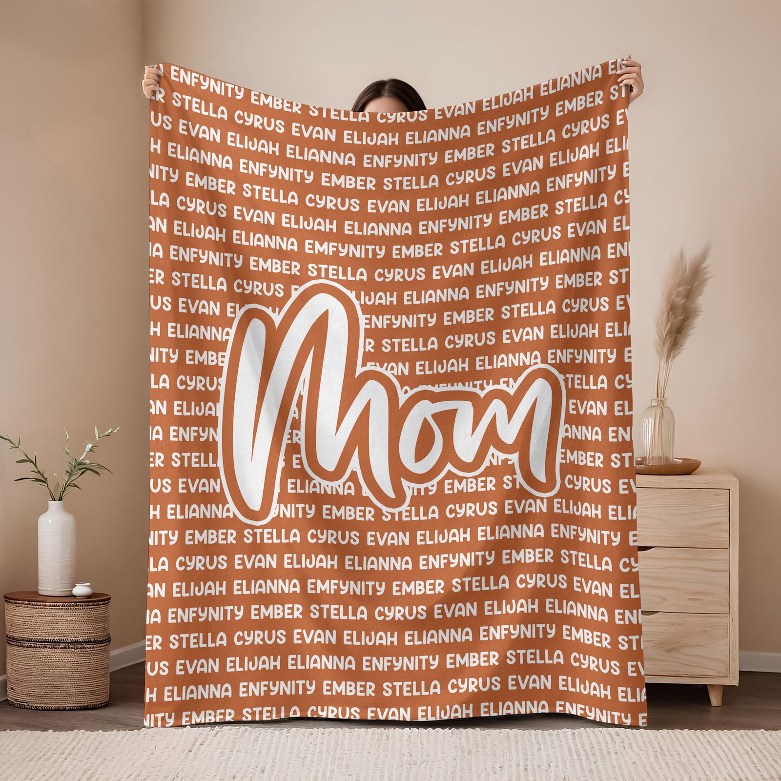 Custom Kid Names Blanket Gift For Mother's Day, Father's Day Personalized Gift HO82 893536