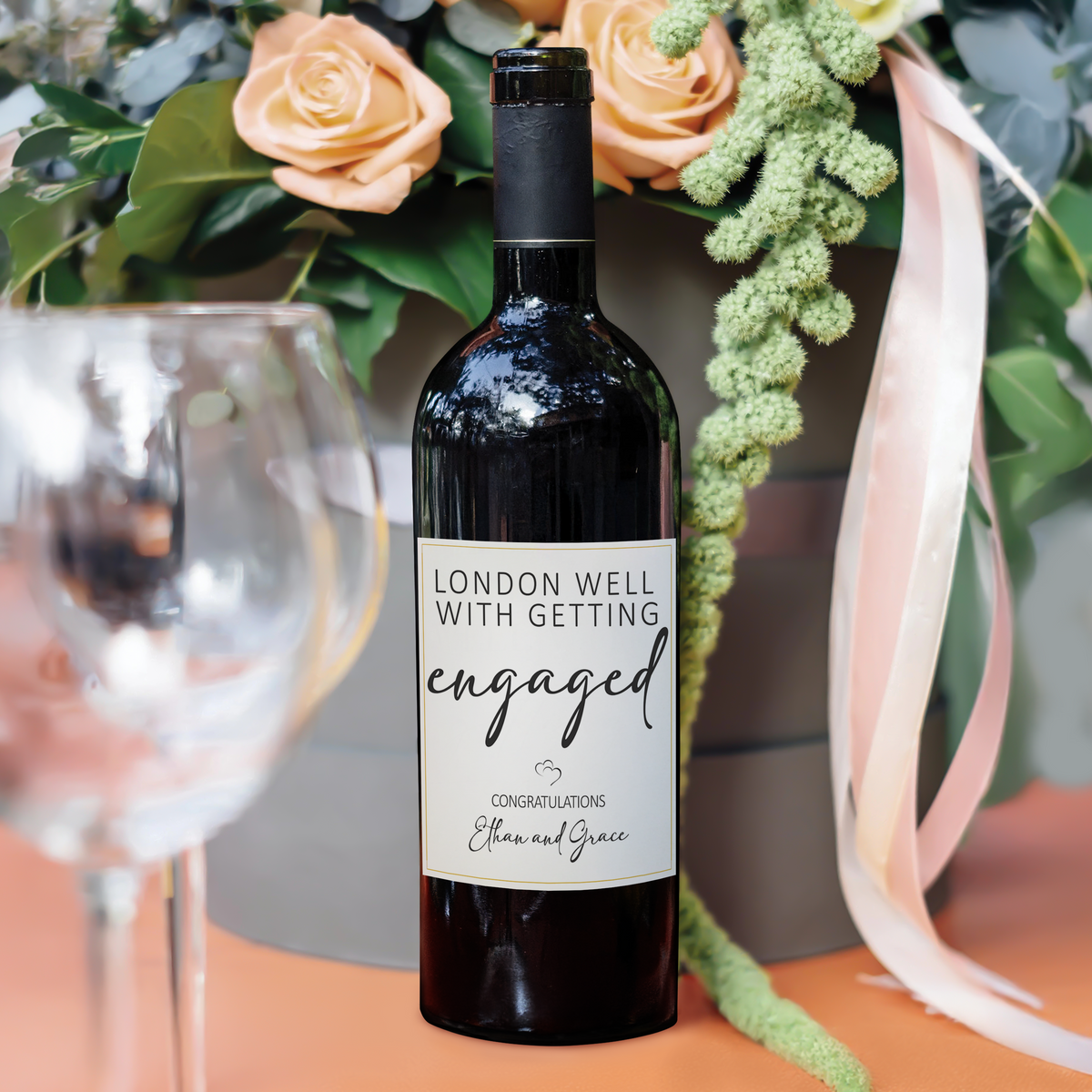 Personalized Wine Label Congratulation Getting Engaged Gift For Special Occasions LM32 893899