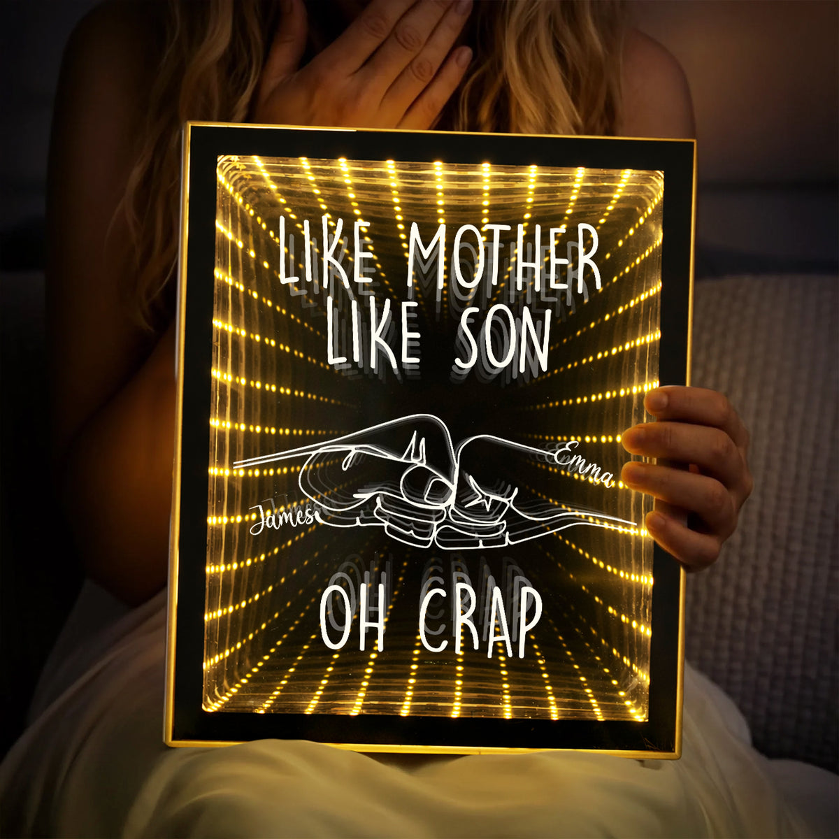 Personalized Happy Mother's Day Like Mother Like Daughter/Son Infinity Mirror Light Box HO82 901624