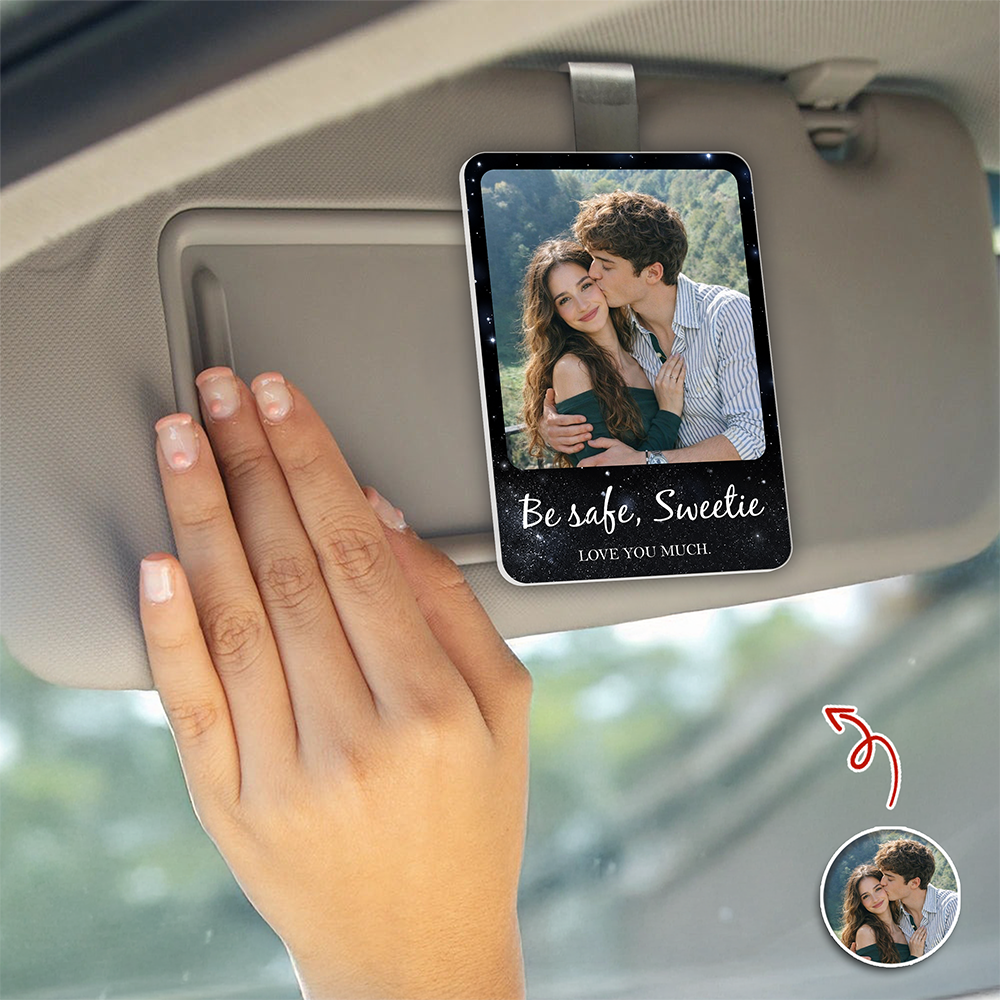 Custom Photo Get Home Safe Acrylic Car Visor Clip LM32 899841