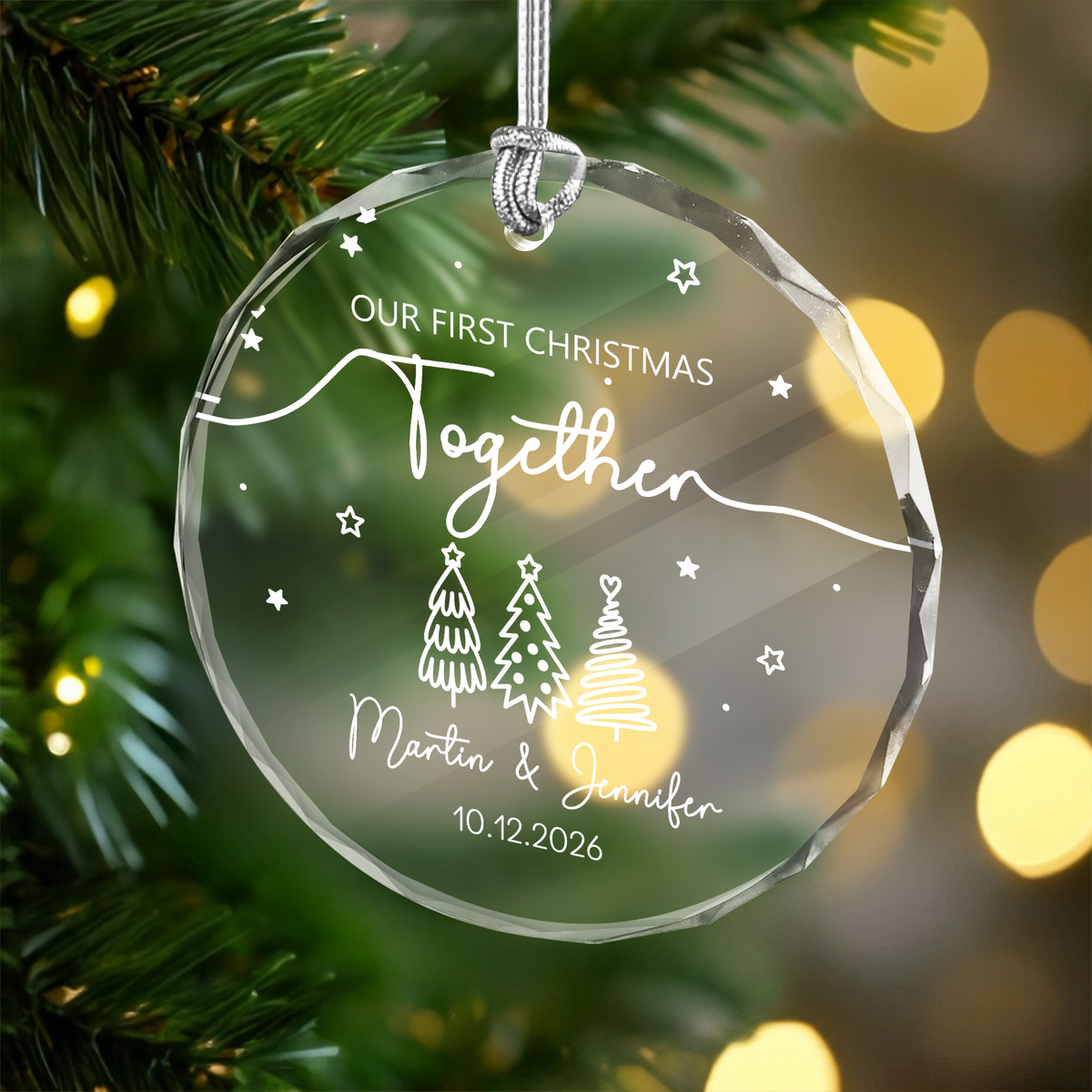 Personalized Our First Christmas As Acrylic Ornament Couple Christmas Gift LM32 670007