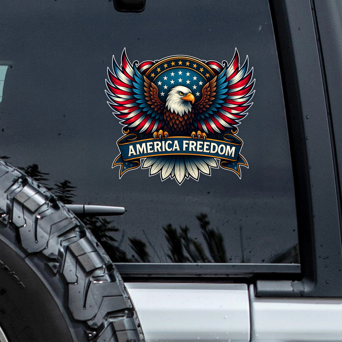 America Freedom Celebrate 250th Anniversary USA Flag Car Window Decal Sticker CH07 896866