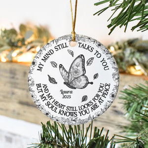 My Mind Still Talks To You Toile - Personalized Ceramic Ornament HA75 897460