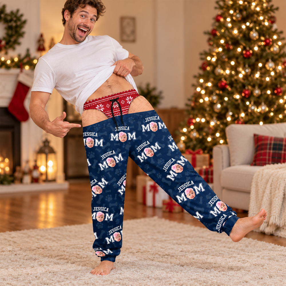 Custom Kid Photo And Name Sweatpants And Pajamas Pants HO82 903930