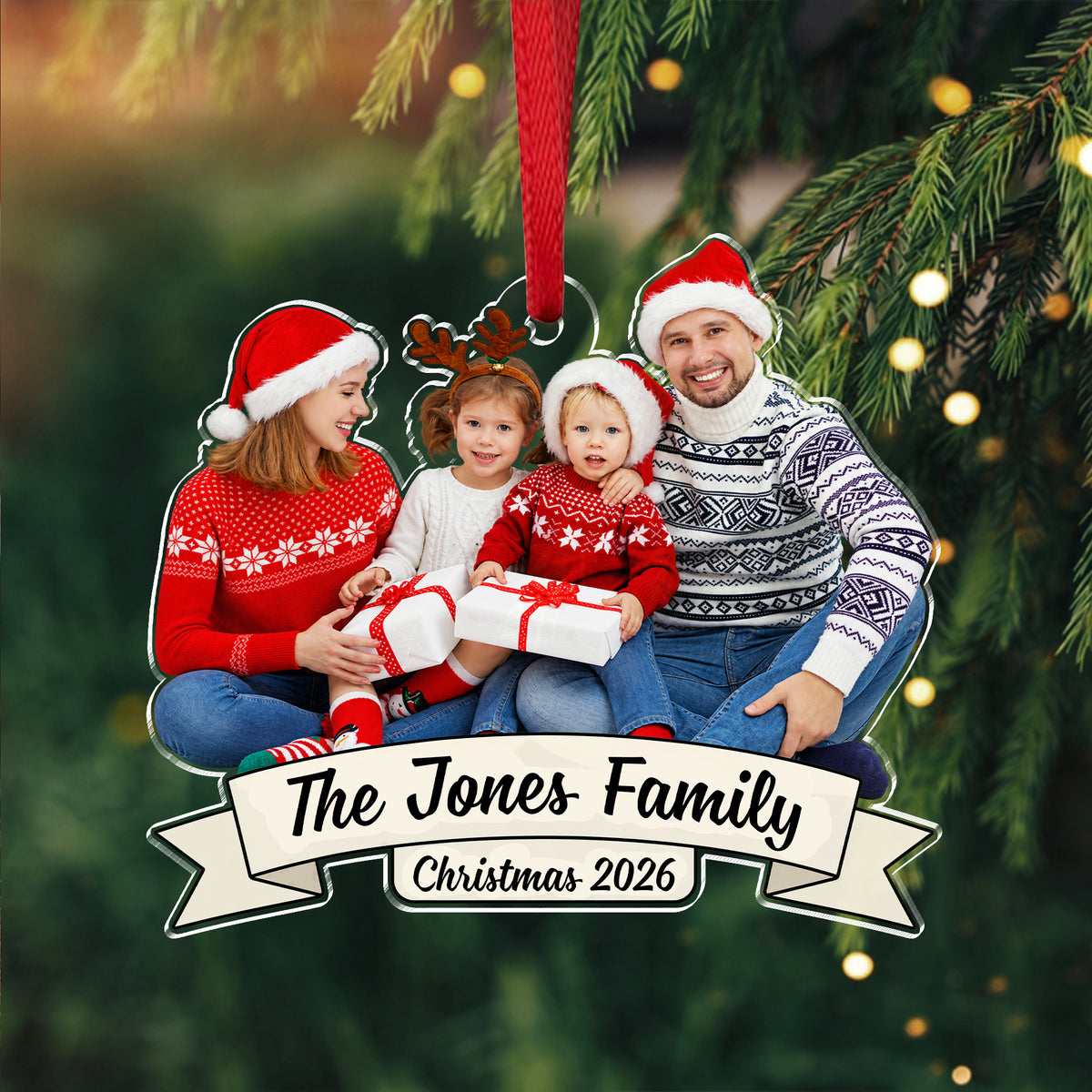 Personalized Family Christmas Ornament - Custom Acrylic Gift TH10 171269