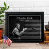 Charlie Kirk Memorial Black and White Style Picture Frame HO82 65806
