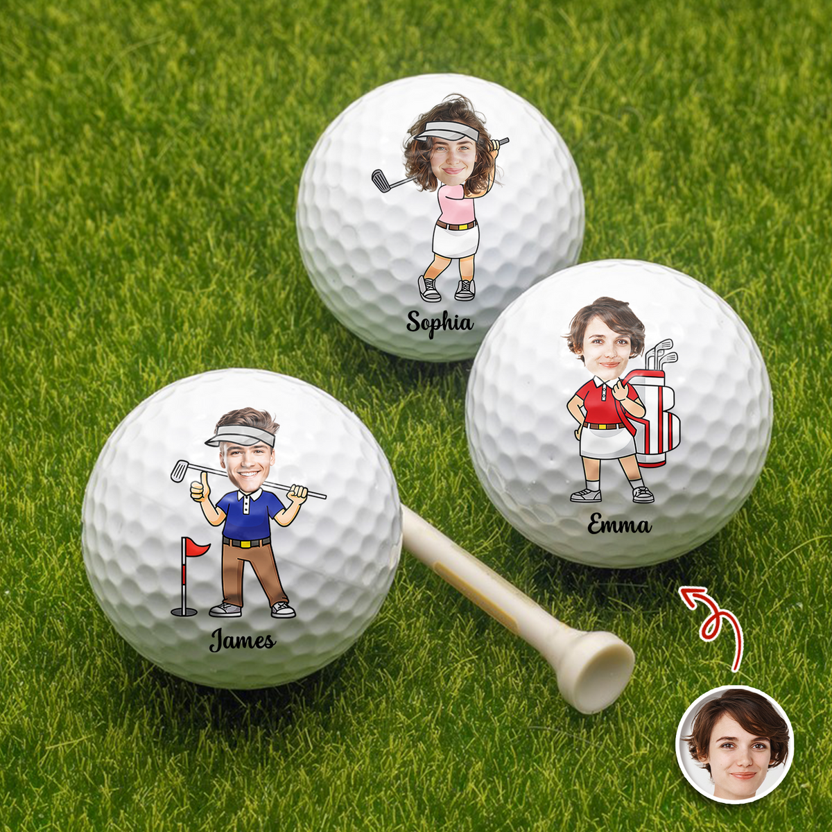 Custom Funny Face Golf Ball Perfect Gift for Golf Lovers HA75 898556