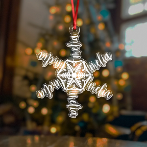 Custom Name Snowflake Acrylic Ornament Christmas Gift For Family CH07 899040