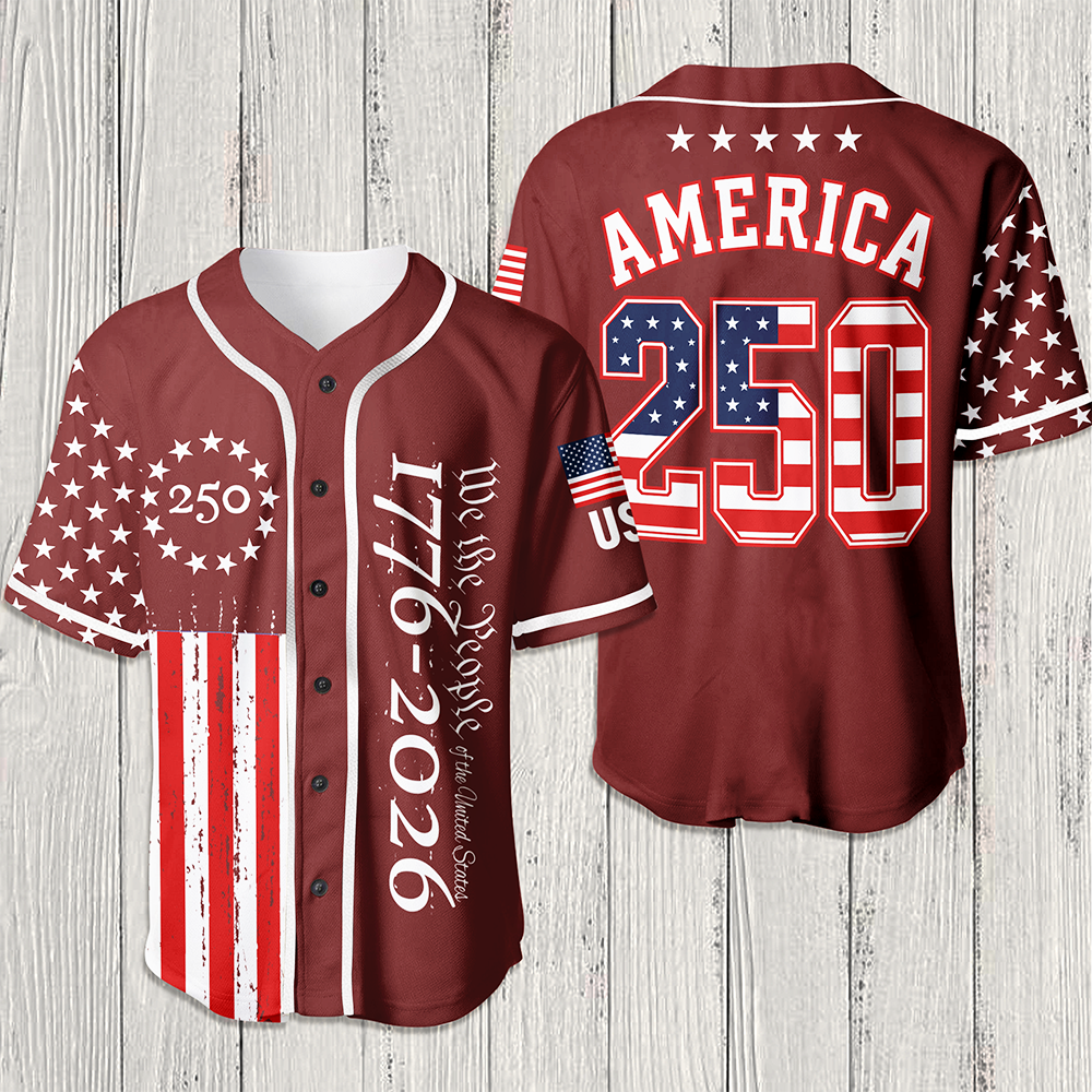 Personalized We The People US 250 1776-2026 America Flag Baseball Jersey CH07 911300