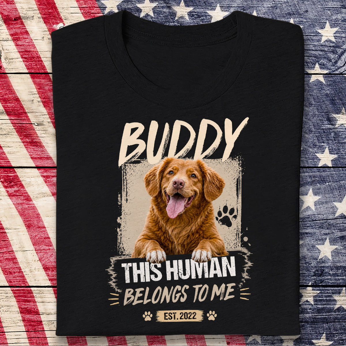 Custom Dog Cat Photo This Human Belong To Us Dark Shirt HO82 902706