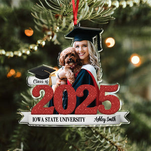 Custom Photo Class Of 2025 Graduation Senior Keepsake Acrylic Ornament LM32 897183