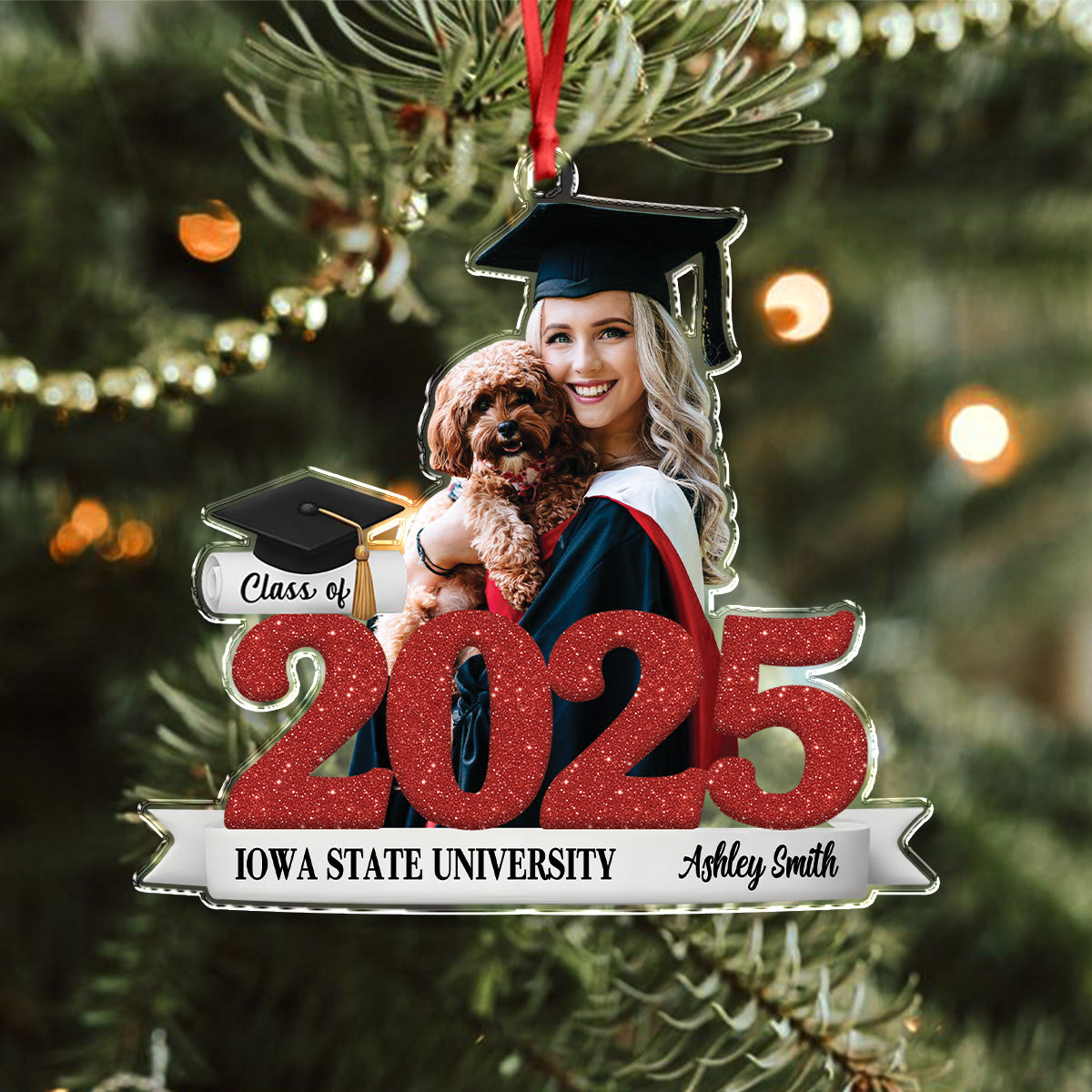 Custom Photo Class Of 2025 Graduation Senior Keepsake Acrylic Ornament LM32 897183