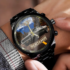 Vintage Route 66 - Personalized Car Photo Hand Watch CH07 895766