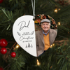 Custom Photo Memorial Christmas Heart Shaped Ceramic Ornament Remembrance Decoration Gift HO82 903426