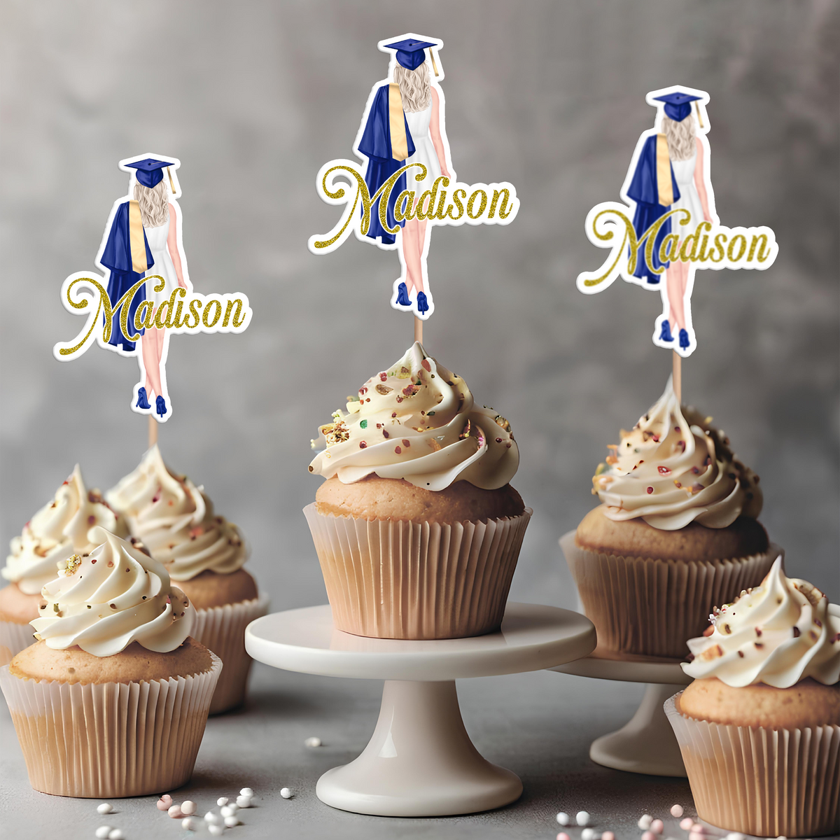 Personalized Graduation Girls Class Of 2026 Cupcake Topper HO82 901394