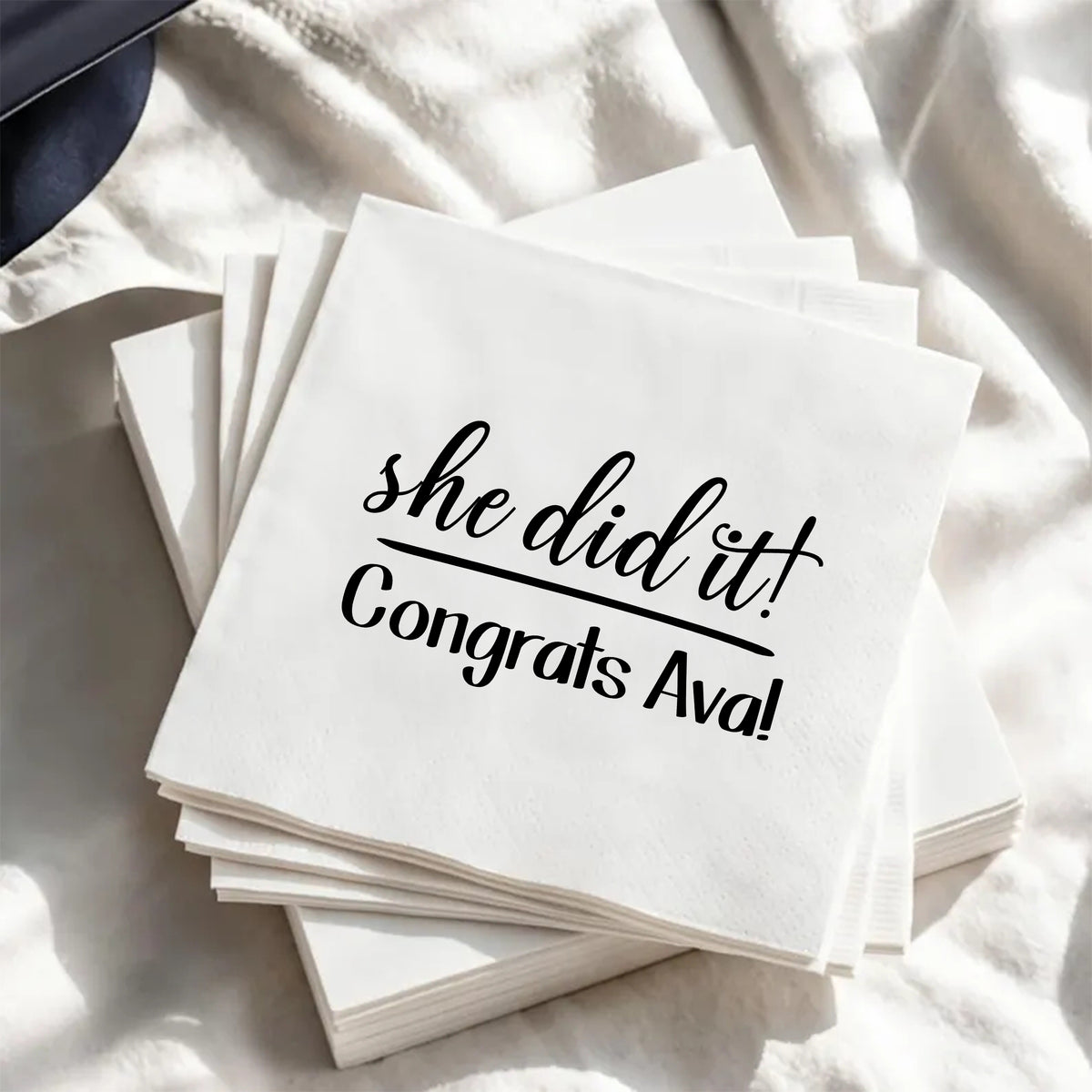 Custom Name He/She Did It! Napkins For Graduation Party TH10 169651