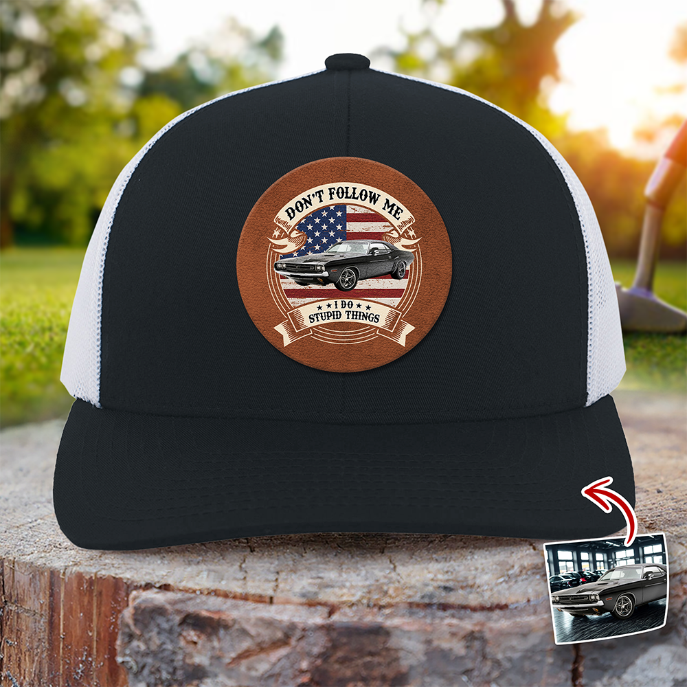 Custom Car Photo This Is How I Roll Route 66 Vintage Leather Patch Hat HO82 902424
