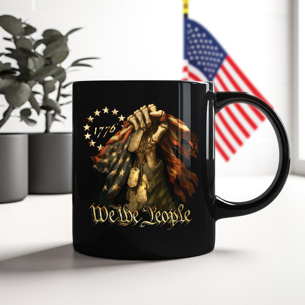 We The People 1776 Patriotic Black Mug HA75 898930