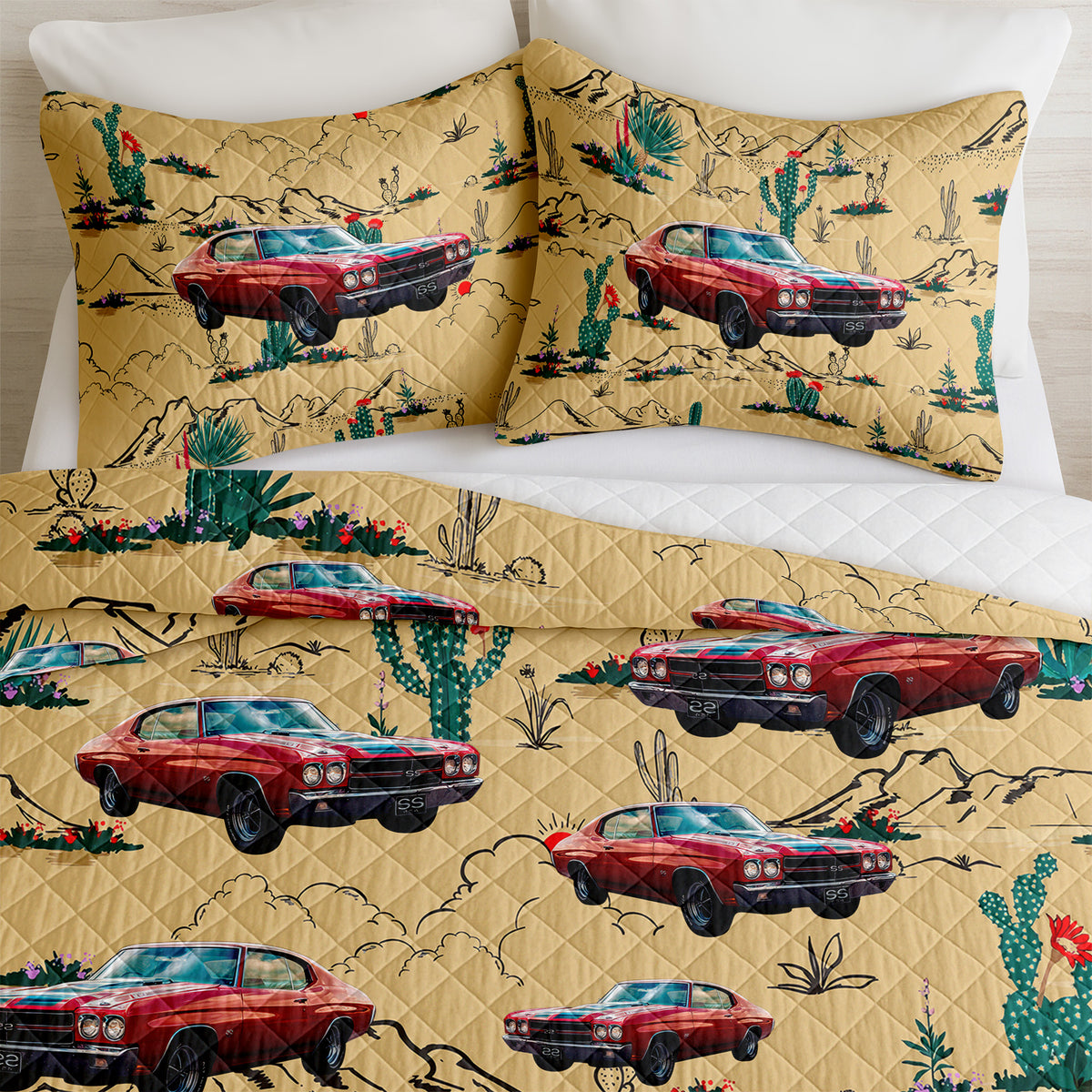 Custom Photo With Accessories Pattern Car Bedding Set Gift For Car Lovers CH07 895596