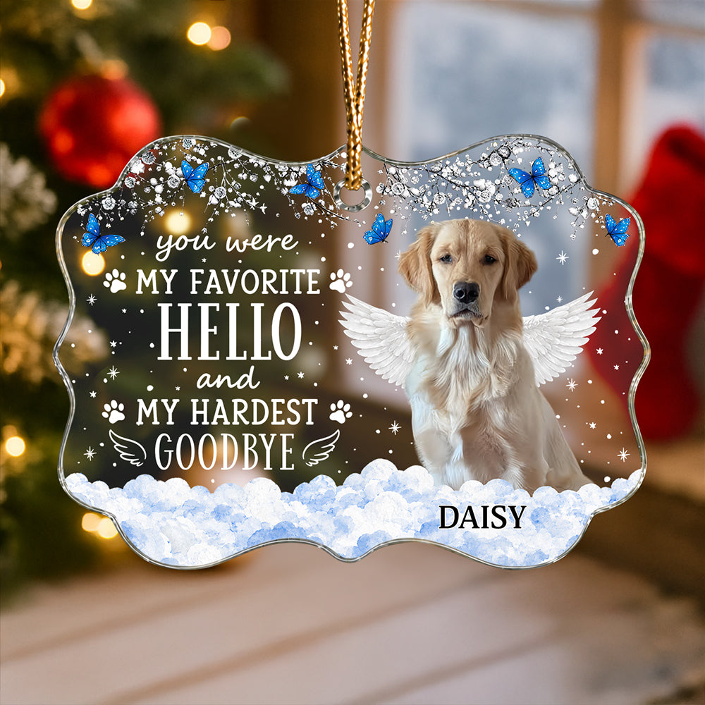 Custom Photo Pet Memorial Angel Acrylic Ornament Christmas Keepsake Gift CH07 180366