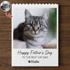 Custom Photo Happy Father's Day To the Best Cat Dad Building Brick Blocks TH10 169995