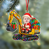 Custom Photo Excavator Personalized Christmas Acrylic Ornament HA75 922012