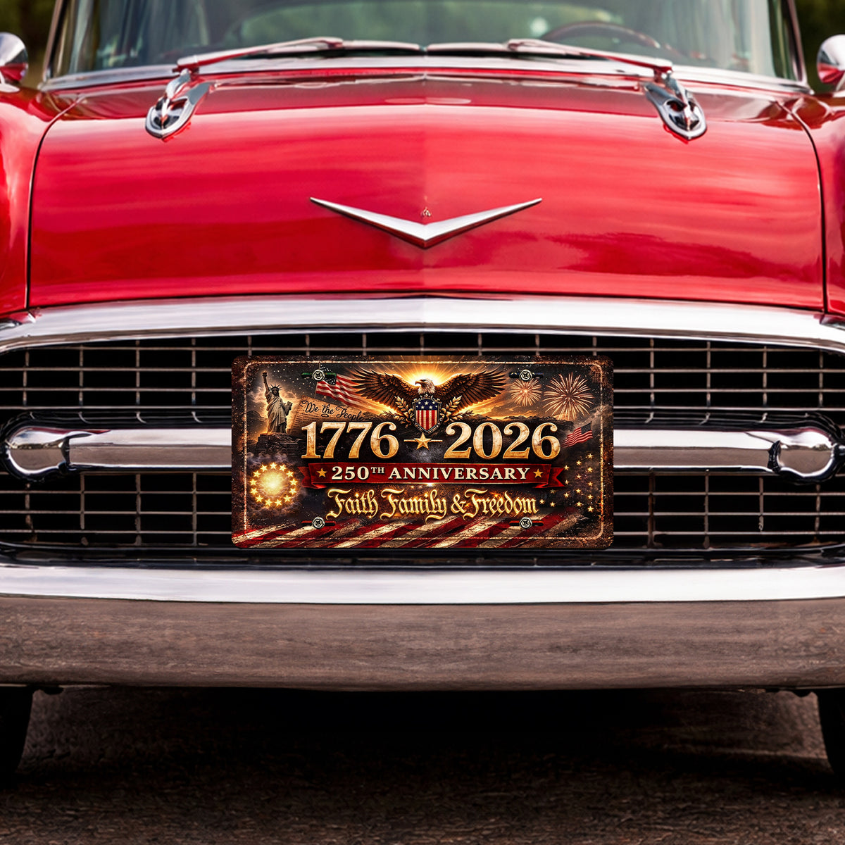 Personalized 250th Anniversary USA 1776-2026 License Plate HO82 902038