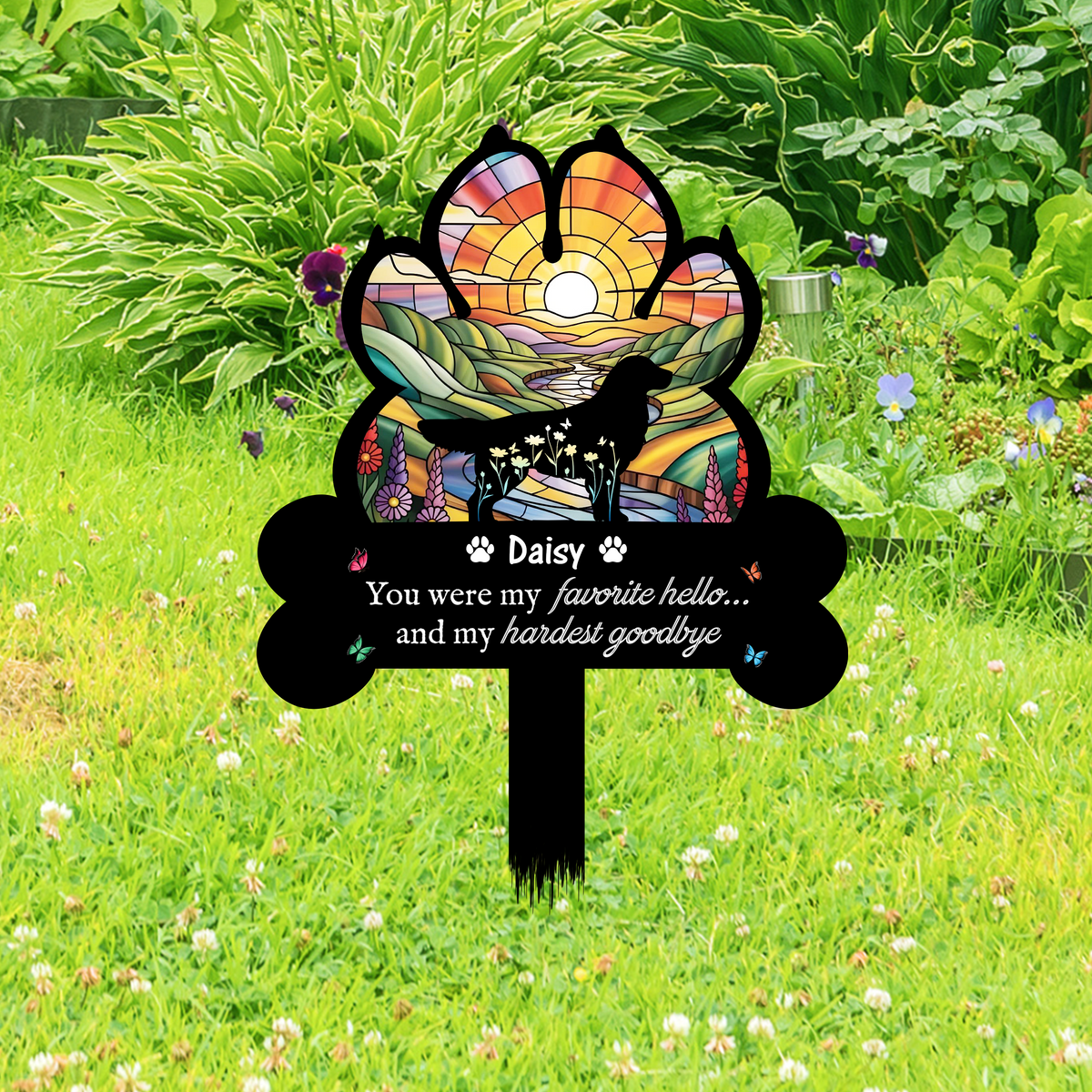 Personalized You Left Paw Prints Forever On Our Hearts - Personalized Garden Stake CH07 896236
