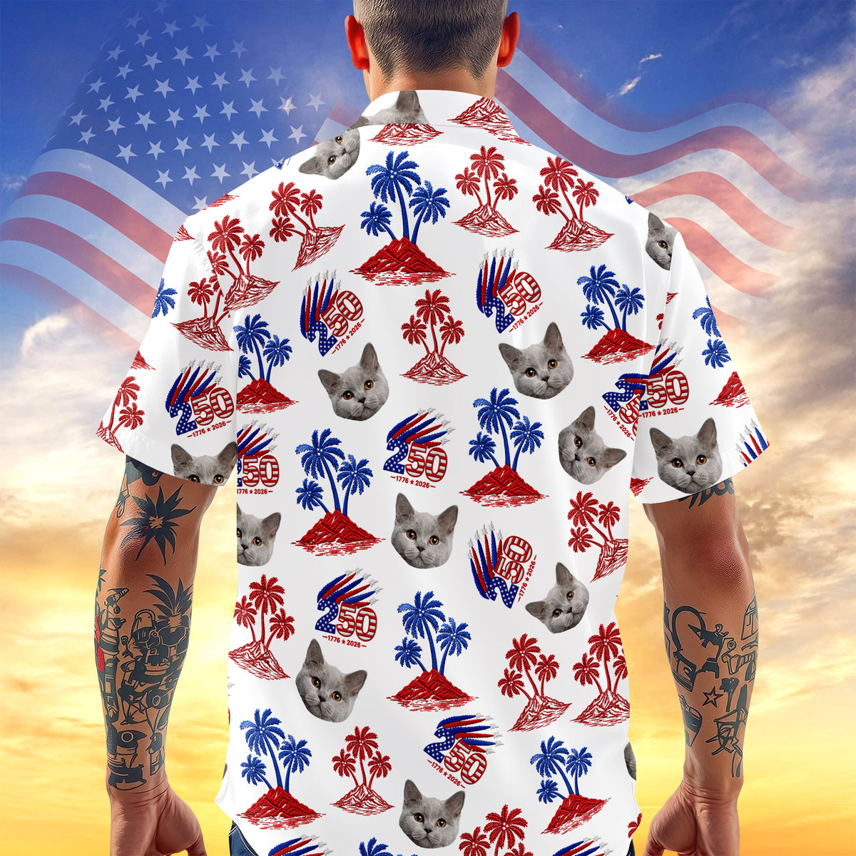 Custom Photo 1776–2026 250 Years America Anniversary Hawaii Shirt LM32 668909