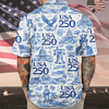 America 250th Anniversary Toile De Jouy Style Hawaii Shirt CH07 910426