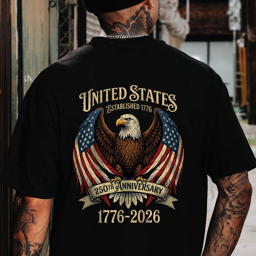 250 Years American Flag 250th Anniversary USA Back Shirt HA75 920926