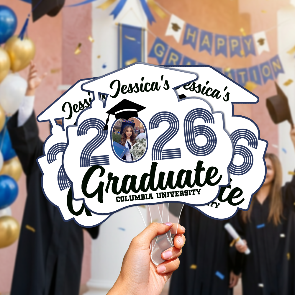 Custom Photo 2026 Graduate Face Fan Graduation Gift LM32 897931