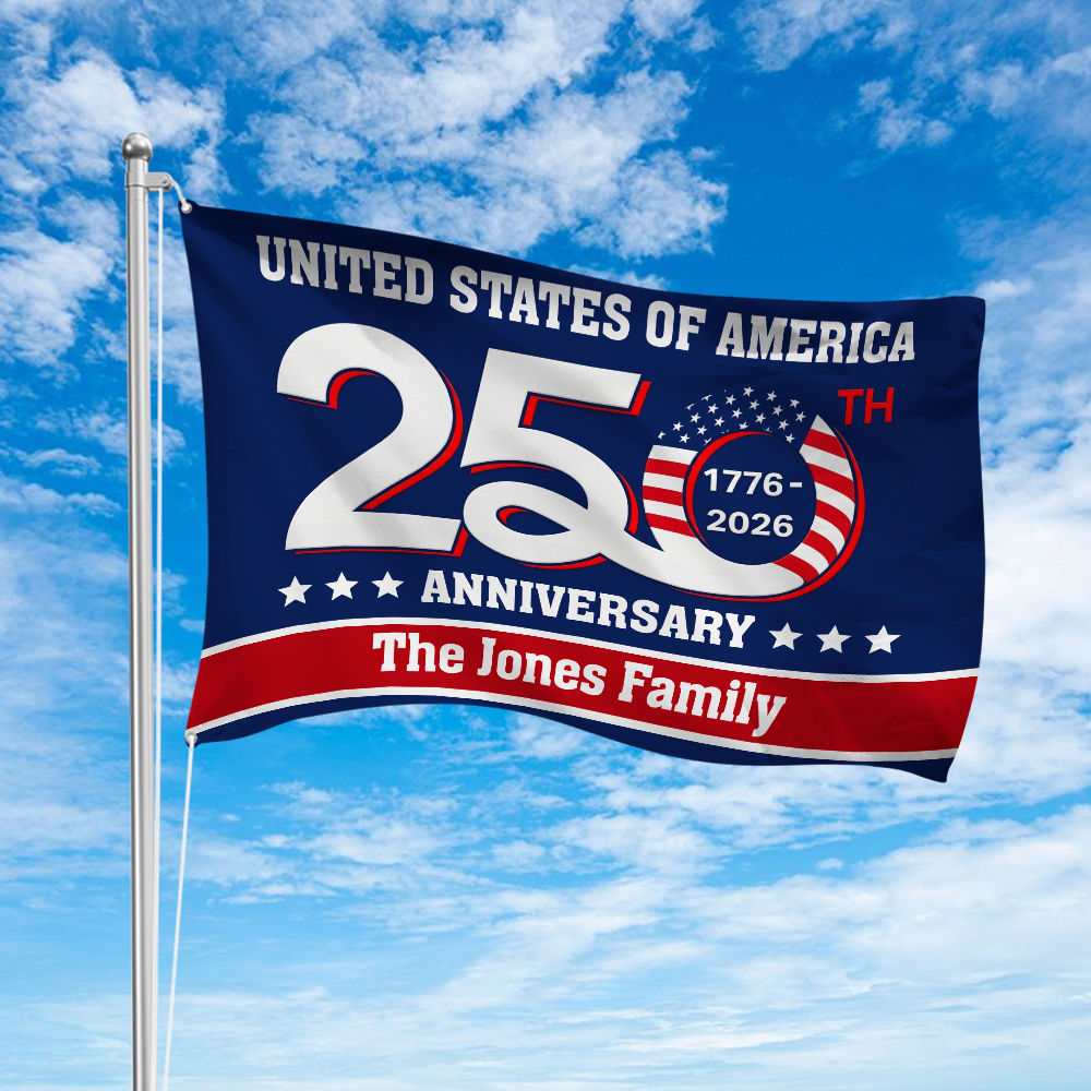 United States of America 1776-2026 250th Anniversary - USA Semiquincentennial Patriotic Outdoor House Flag CH07 910186