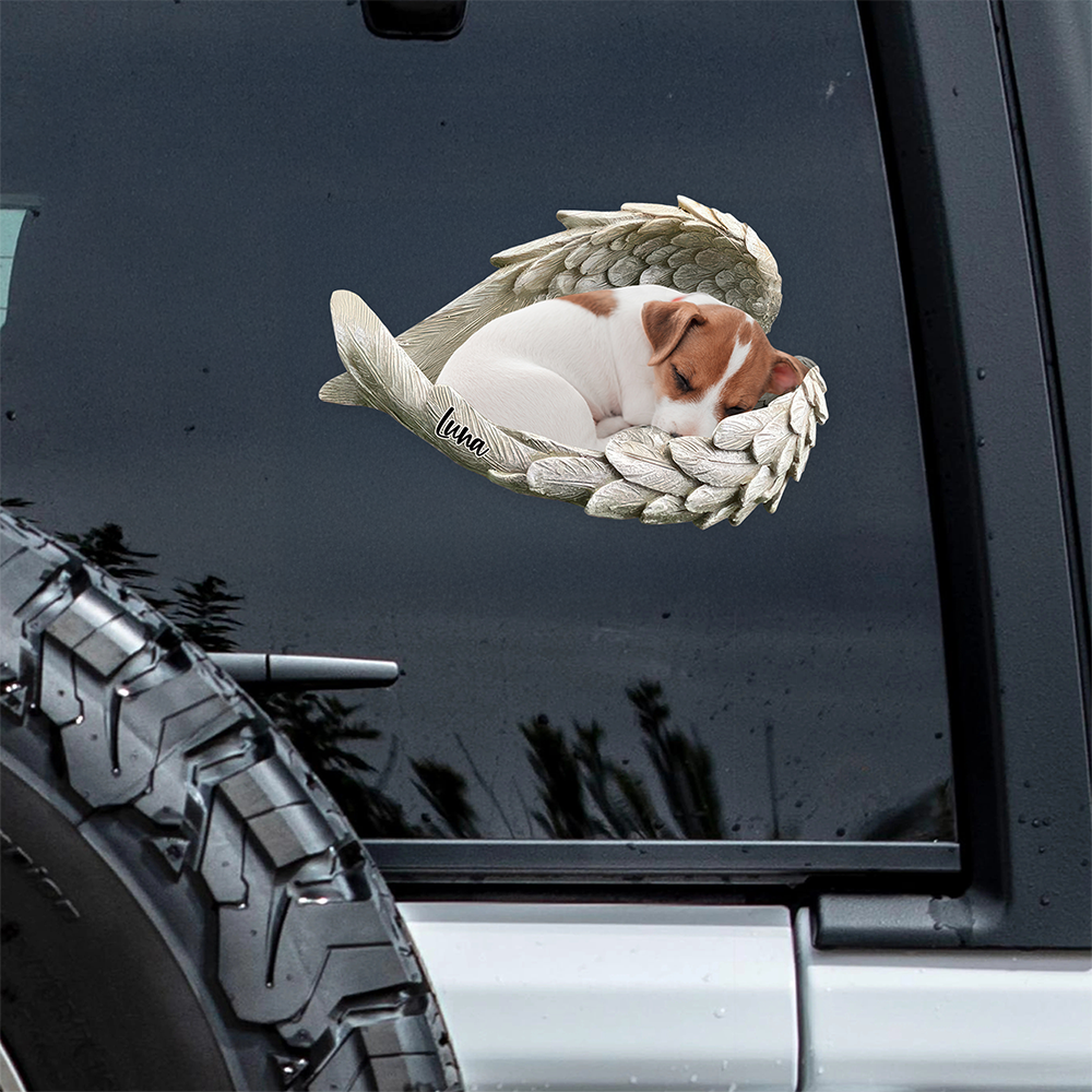 Custom Photo Pet Within Angel Wings Memorial Dog Cat Car Sticker HO82 900988